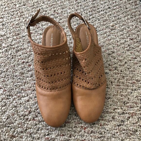 Report Woven Leather Block Heels - Picture 3 of 6